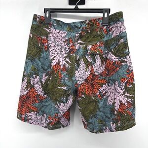 Saxx Betawave 2N1 Board Shorts Mens 34 Tropical Leaf DropTemp Cooling Liner 8"